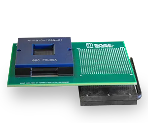 Side-by-side adapter board for PGA-625 fixture