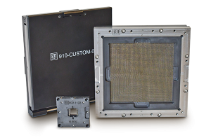 Very large scale and high pin count sockets for ASIC, SOC, and other AI/Multimedia processors exceed 4” footprints