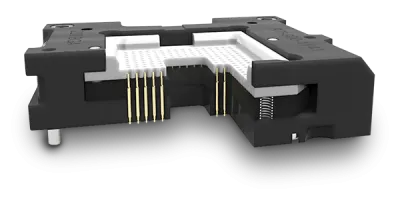 floating base for IC test sockets