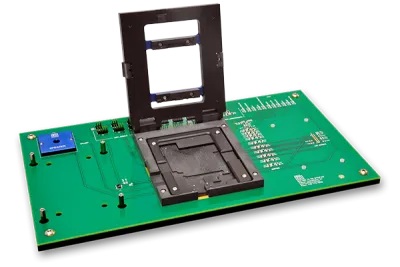 Programming fixture with custom pcb module test socket