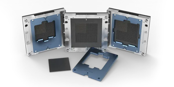 Rotate in socket partial populated universal BGA socket