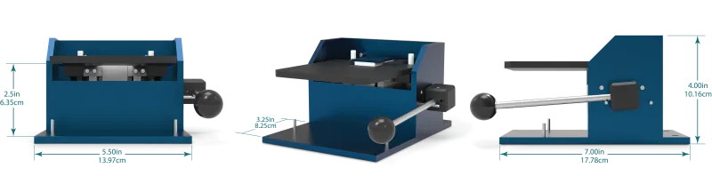750 Series Small Mechanical Press Fixture Kit Dimensions